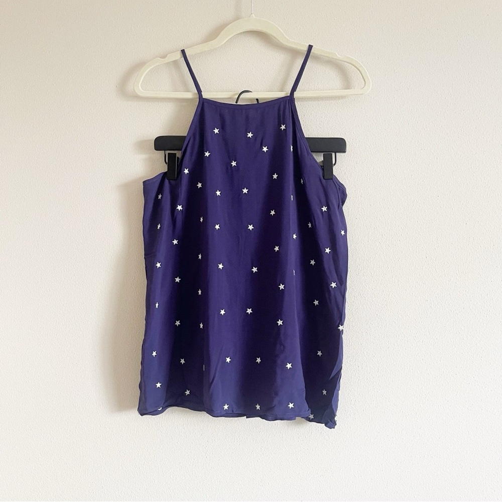 Ayla Women's navy Star Print Top size medium